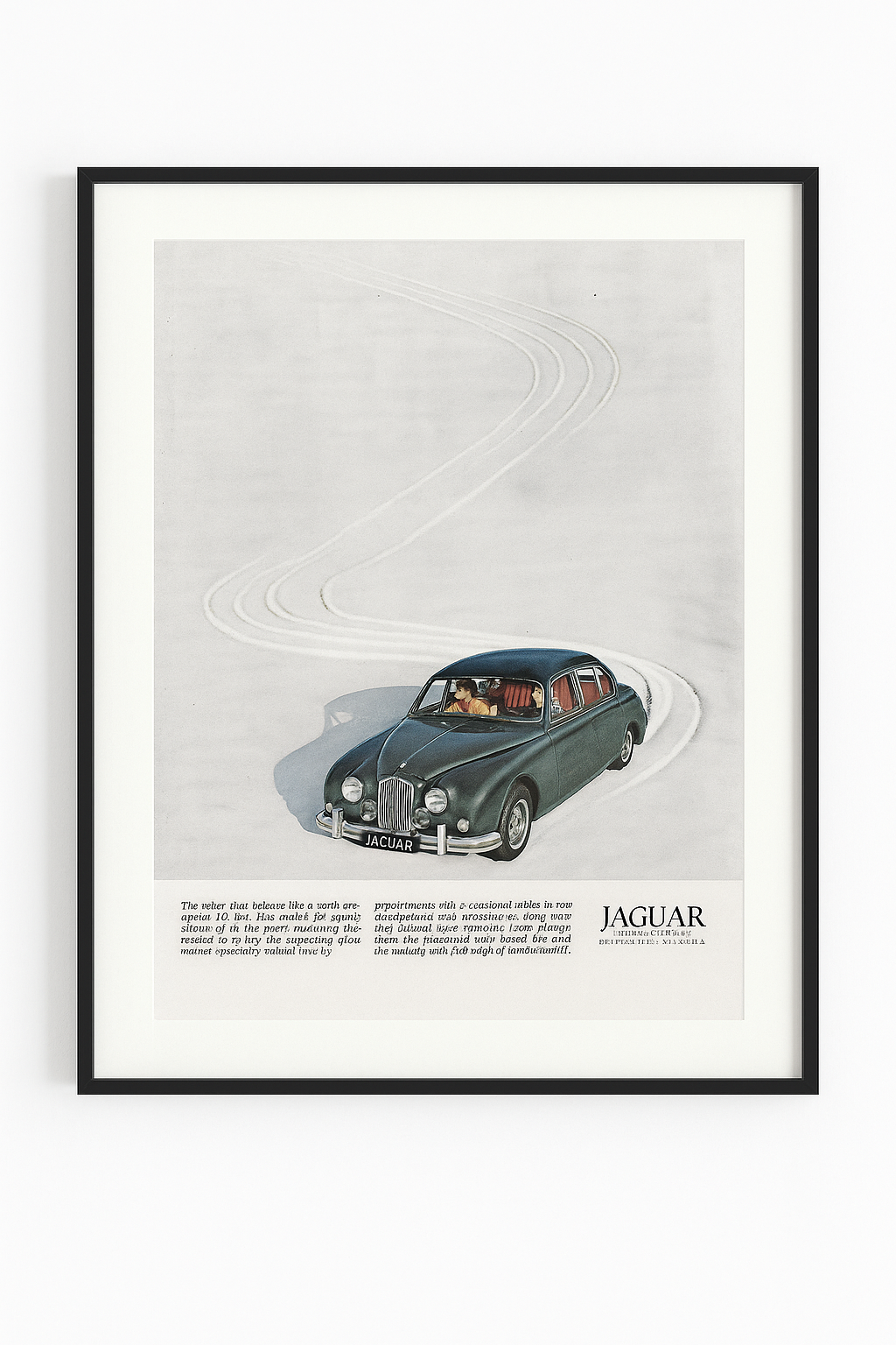 Jaguar Mark II 3.8 Sports Sedan – Originalanzeige 1960 · „The sedan that behaves like a sports car“ · Signature Edition