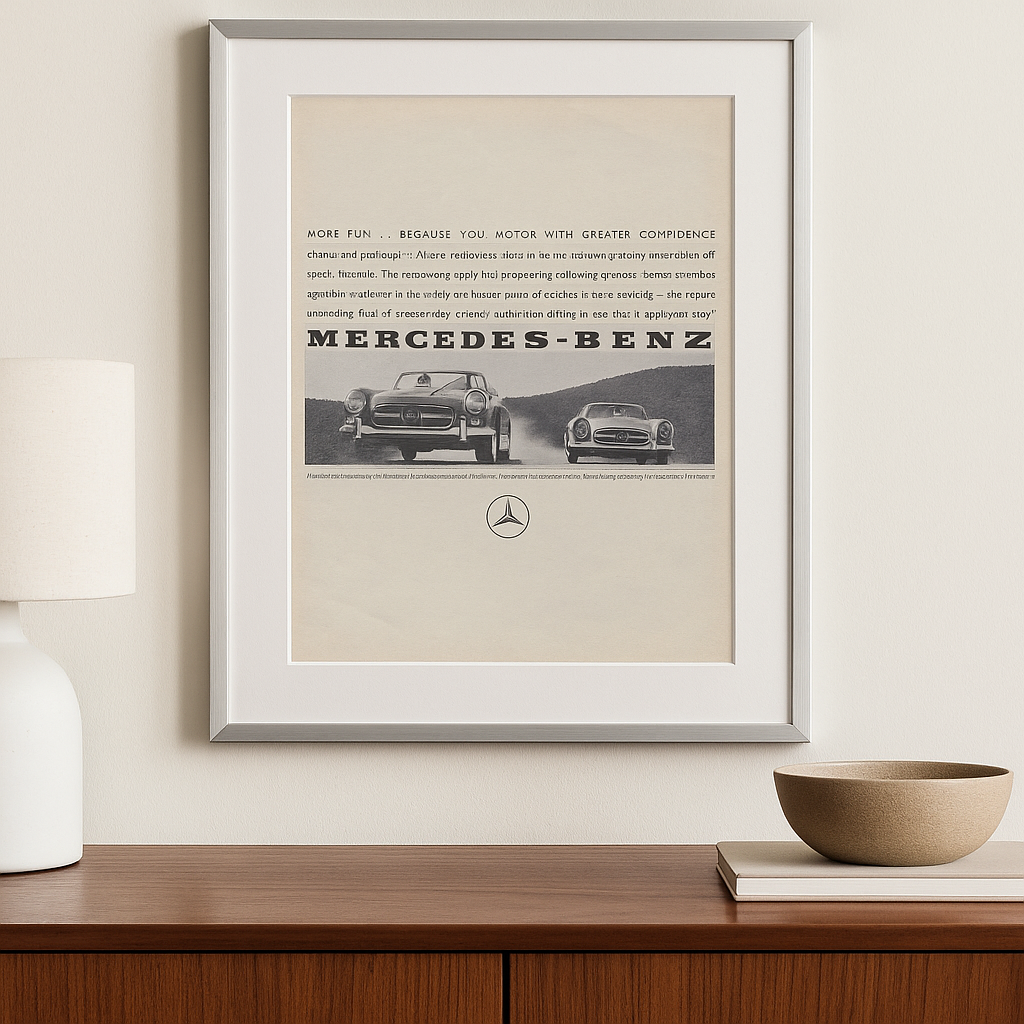 Mercedes-Benz 300 SL Roadster – Originalanzeige 1960 – archive.frame