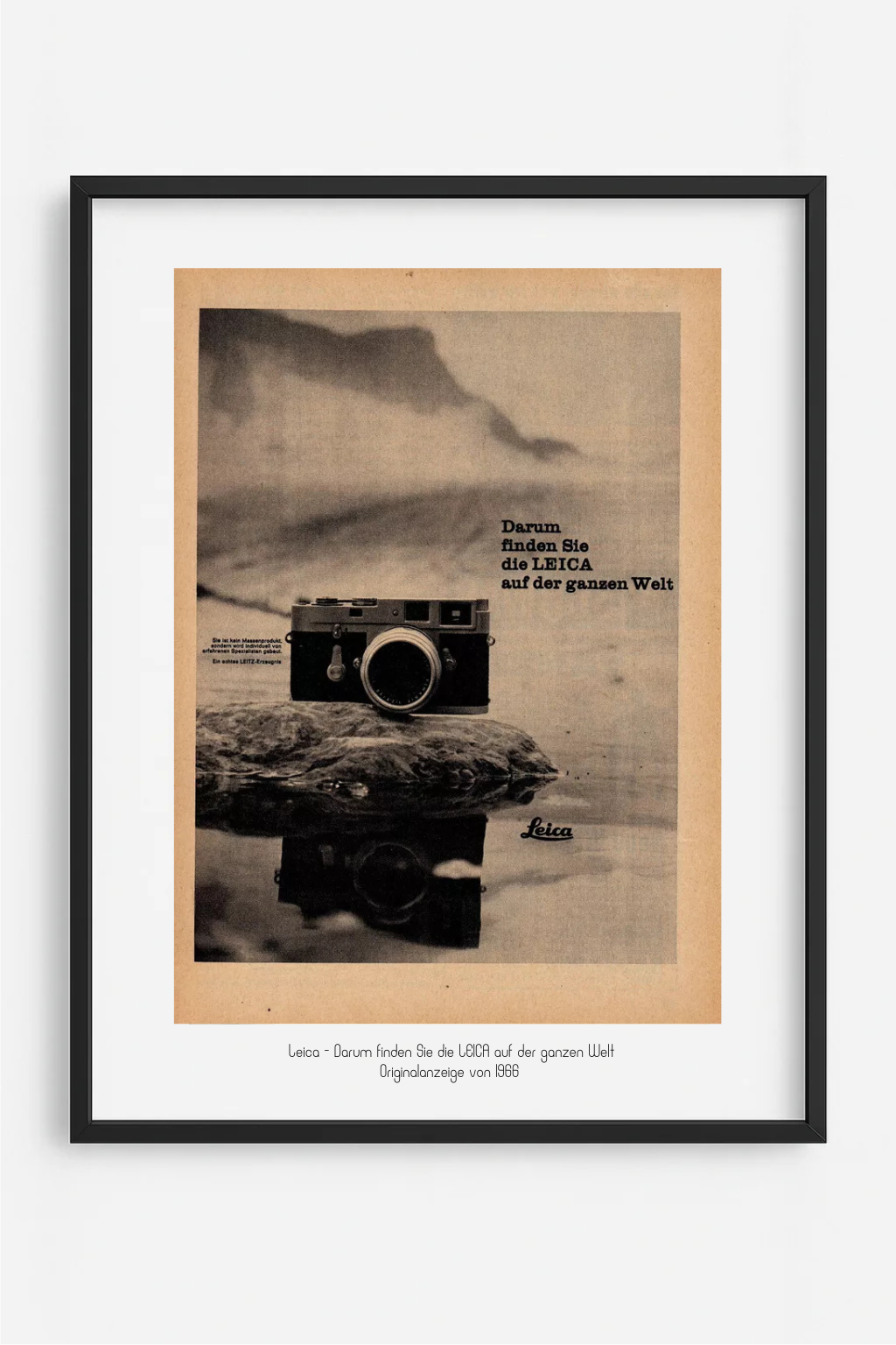 Leica M-Serie - Darum finden Sie die LEICA auf der ganzen Welt, Originalanzeige 1966