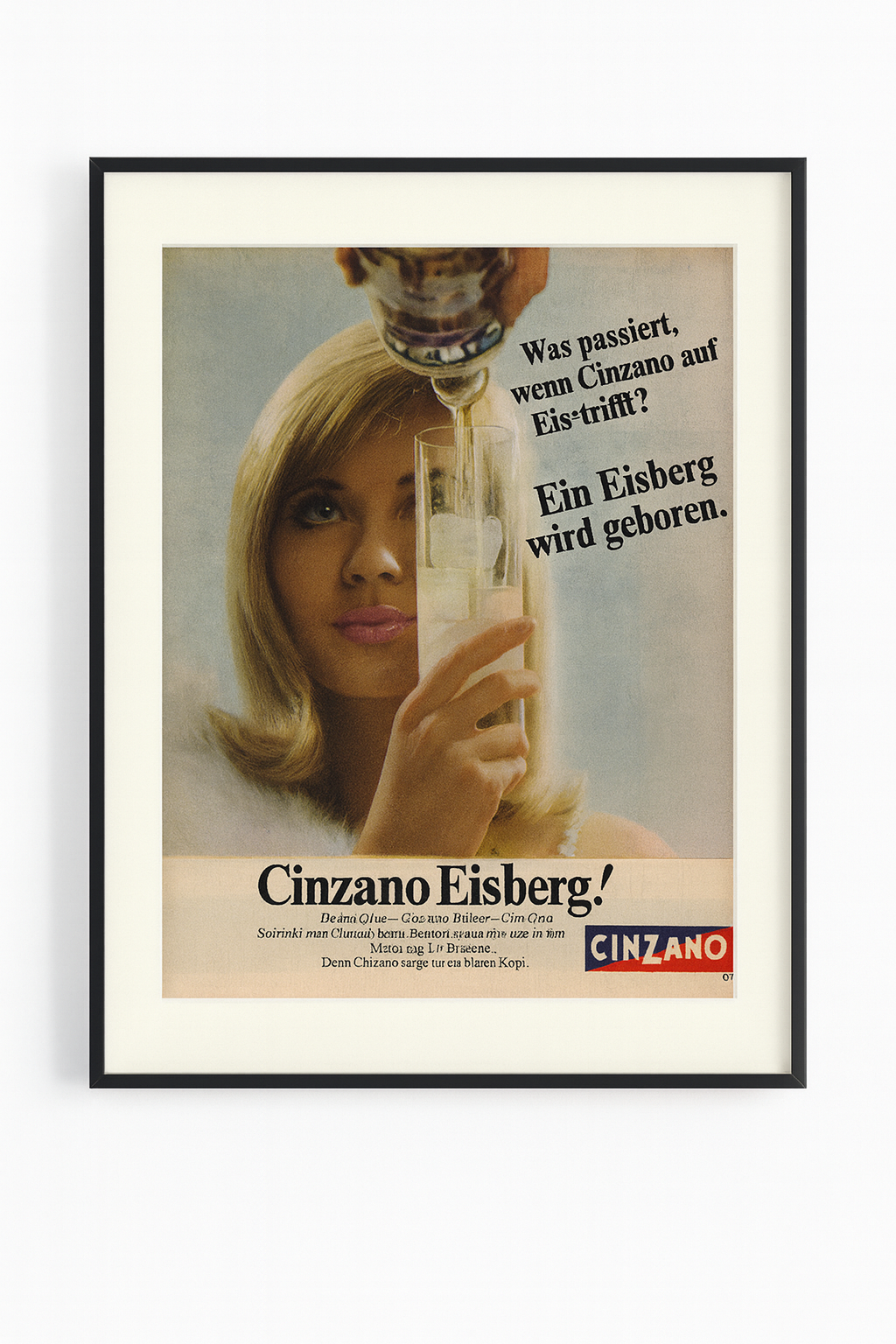 Cinzano Eisberg – Originalanzeige 1967 – signature.edition – archive.frame