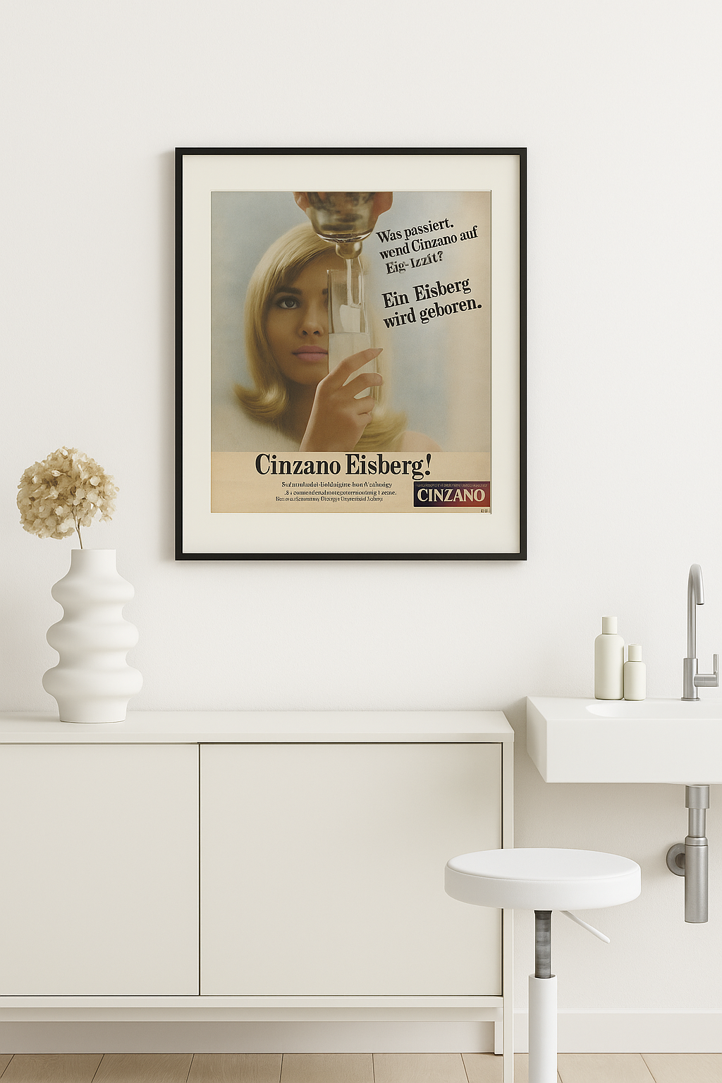 Cinzano Eisberg – Originalanzeige 1967 – signature.edition – archive.frame