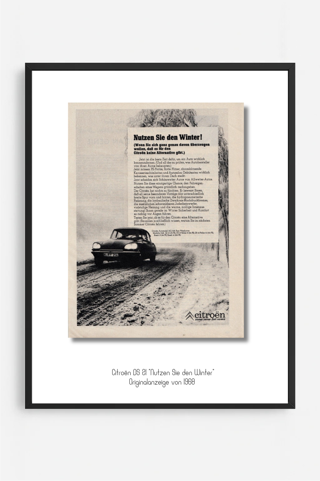Citroën DS – „Nutzen Sie den Winter!“ (1968)