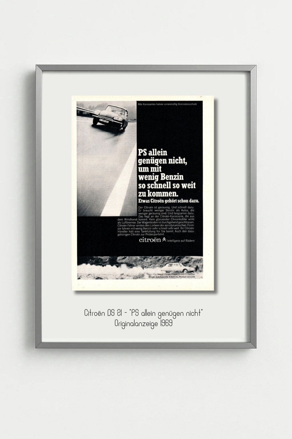 Citroën DS 21 Injection – „PS allein genügen nicht“ | Originalanzeige 1969 signature.edition