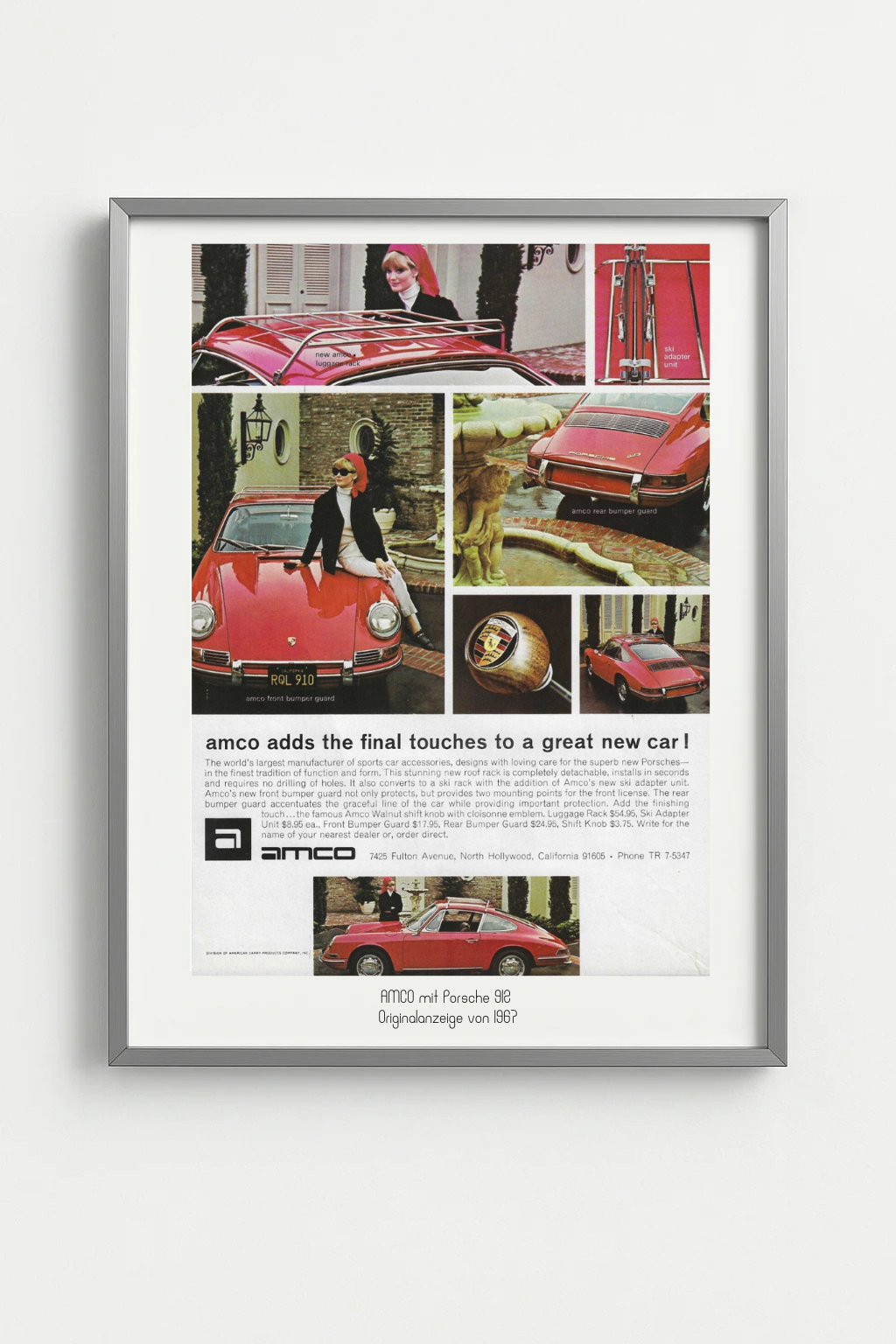 AMCO mit Porsche 912 – Originalanzeige von 1967