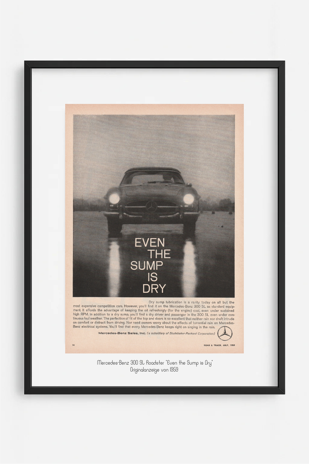 Mercedes-Benz 300 SL Roadster von 1959 “Even the sump is dry”