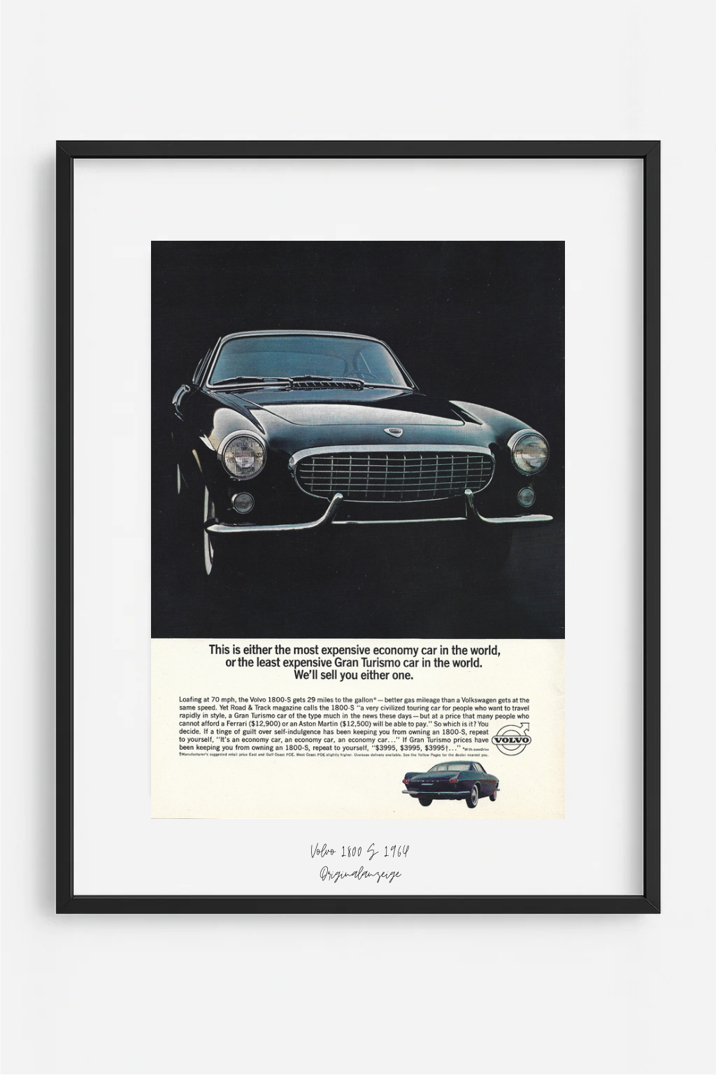 Volvo 1800 S (Schneewittchen-Sarg) – Originalanzeige 1964 · Gran Turismo Icon · Signature Edition