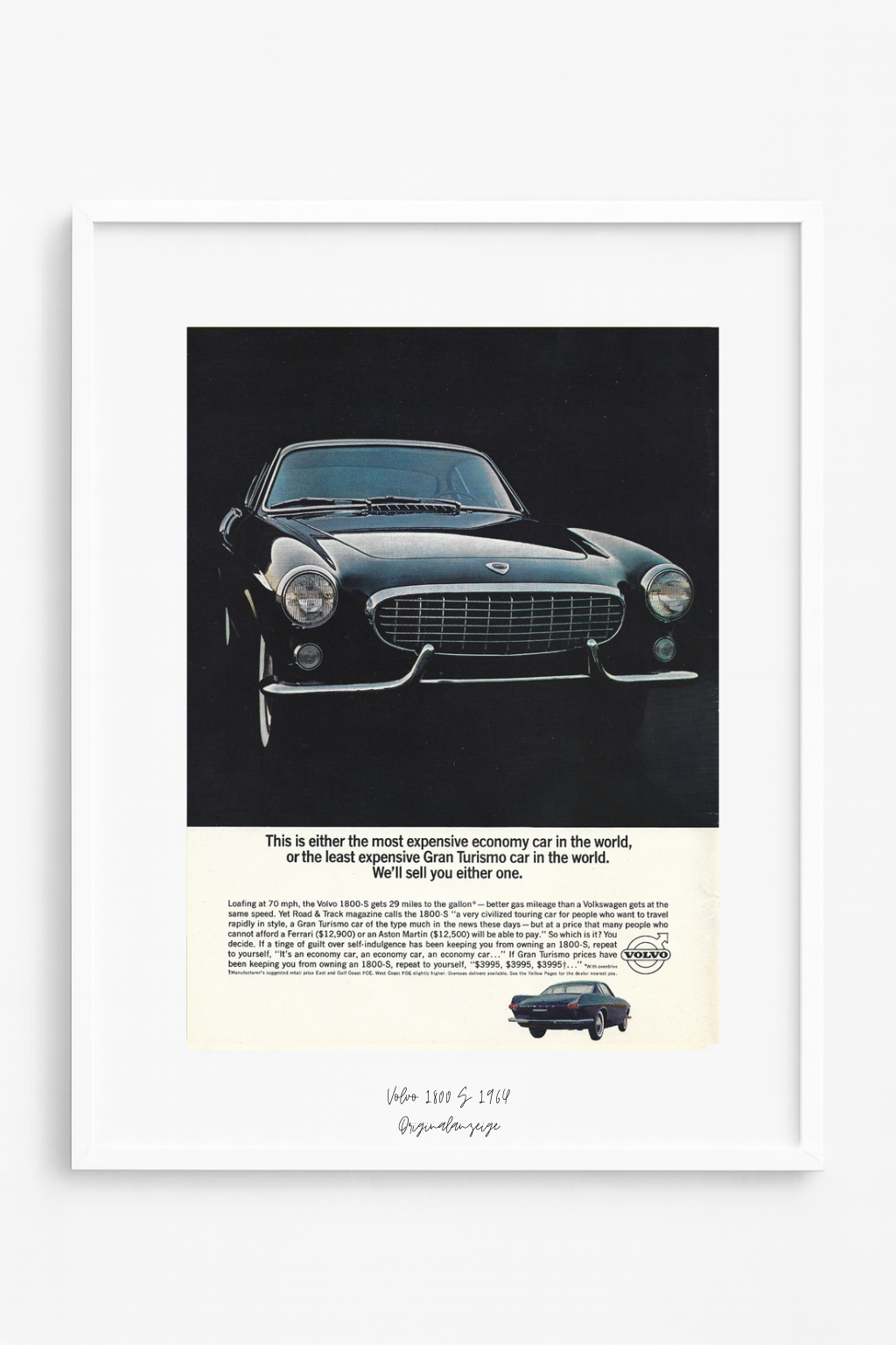 Volvo 1800 S (Schneewittchen-Sarg) – Originalanzeige 1964 · Gran Turismo Icon · Signature Edition