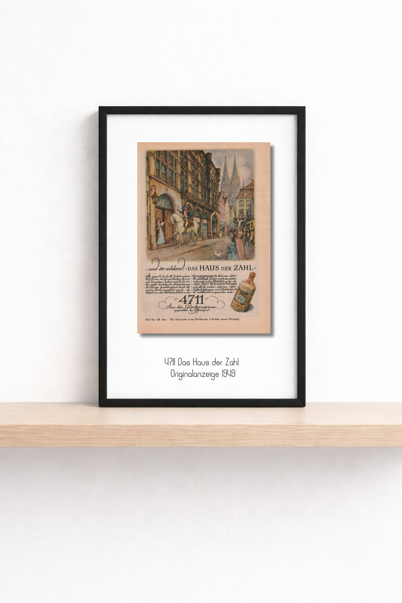 4711 Kölnisch Wasser · Aus der Glockengasse · „Das Haus der Zahl“ · Köln 1949 · Originalanzeige (13 × 18) mini.series