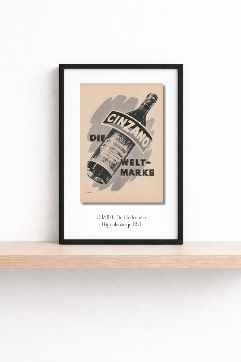 Cinzano · Die Weltmarke · Cinzano Vermouth · 1959 · Originalanzeige (13 × 18)