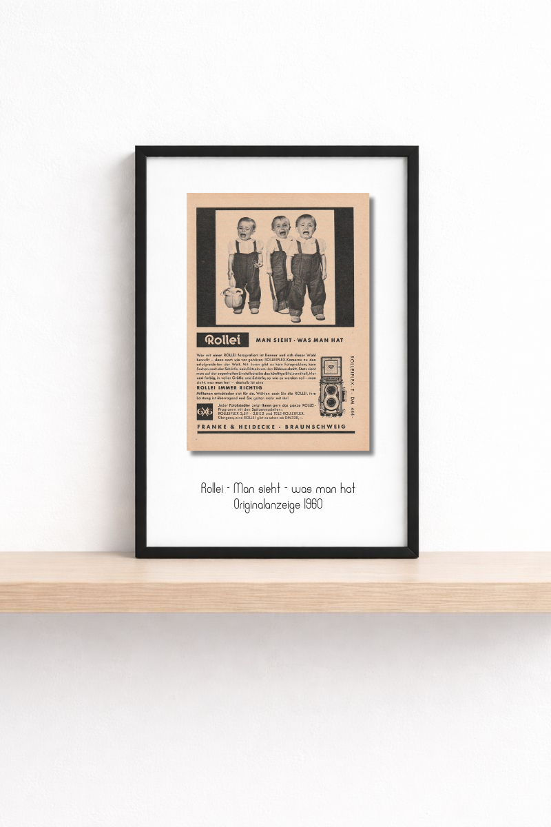 Rollei · Man sieht, was man hat · 1960 · Originalanzeige (mini.series 13 × 18)
