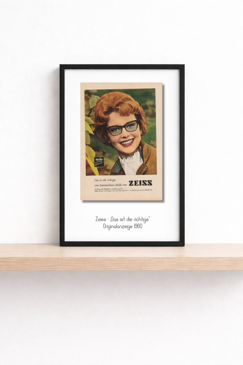 Carl Zeiss · Sonnenschutz-Brillen · 1960 · Originalanzeige (13 × 18 mini.series)