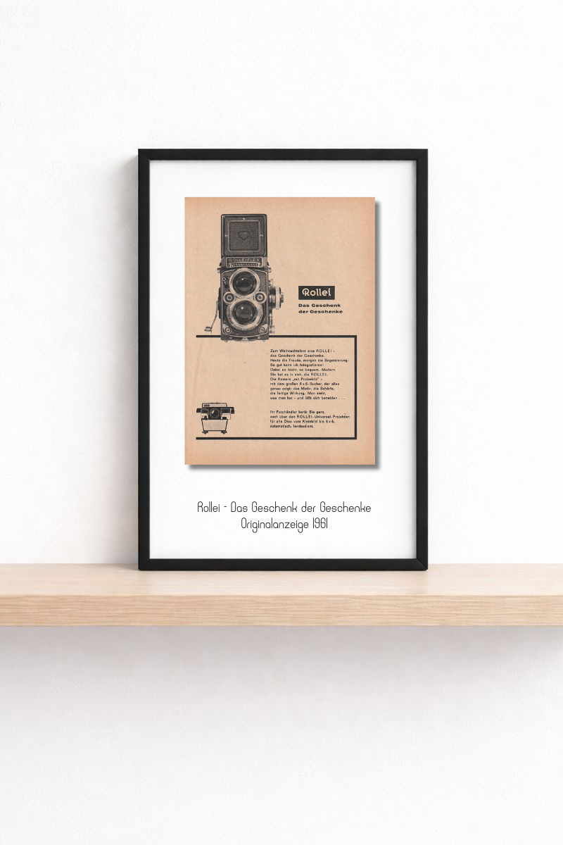 Rollei · Das Geschenk der Geschenke · 1961 · Originalanzeige (mini.series 13 × 18)