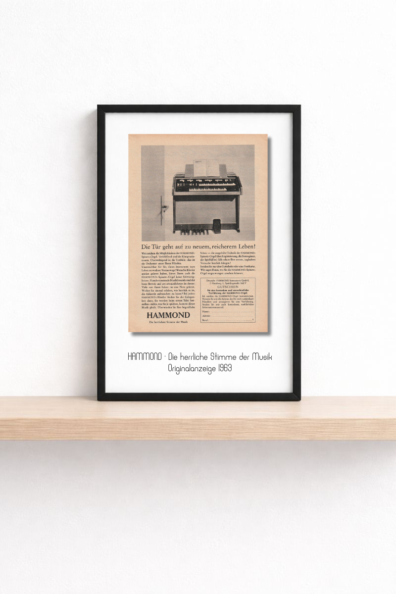 Hammond · Die Tür geht auf zu neuem, reicherem Leben · 1963 · Originalanzeige (13 × 18)