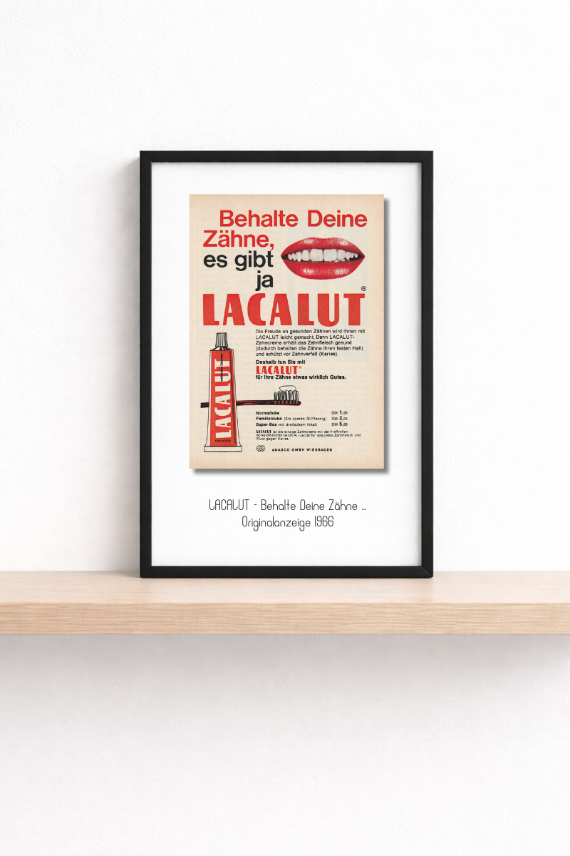 Lacalut · Behalte deine Zähne · 1966 · Originalanzeige (mini.series 13 × 18)